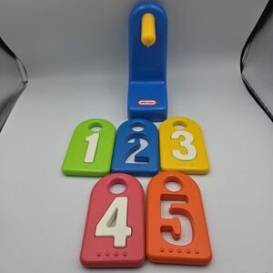 RARE! VINTAGE 1992 LITTLE TIKES "TAKE- A- TURN" PUZZLE STENCILING & COUNTING TOY